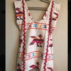 Santa marguerite peacock embroidered top/dress